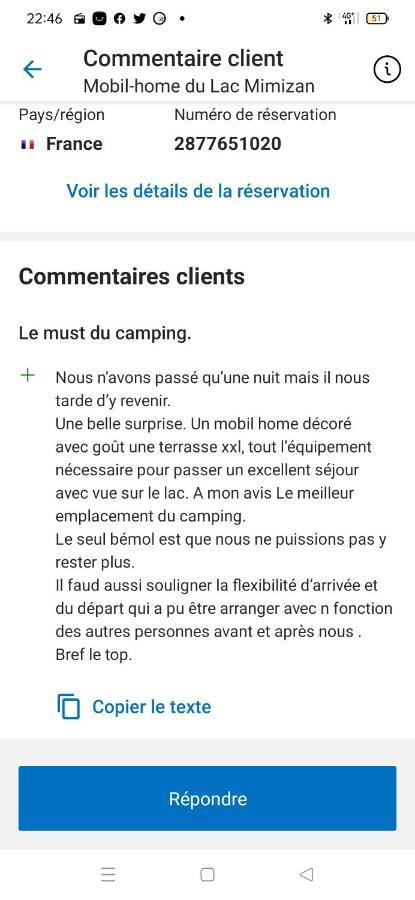 Mobil-Home Du Lac Mimizan Aureilhan  Ngoại thất bức ảnh